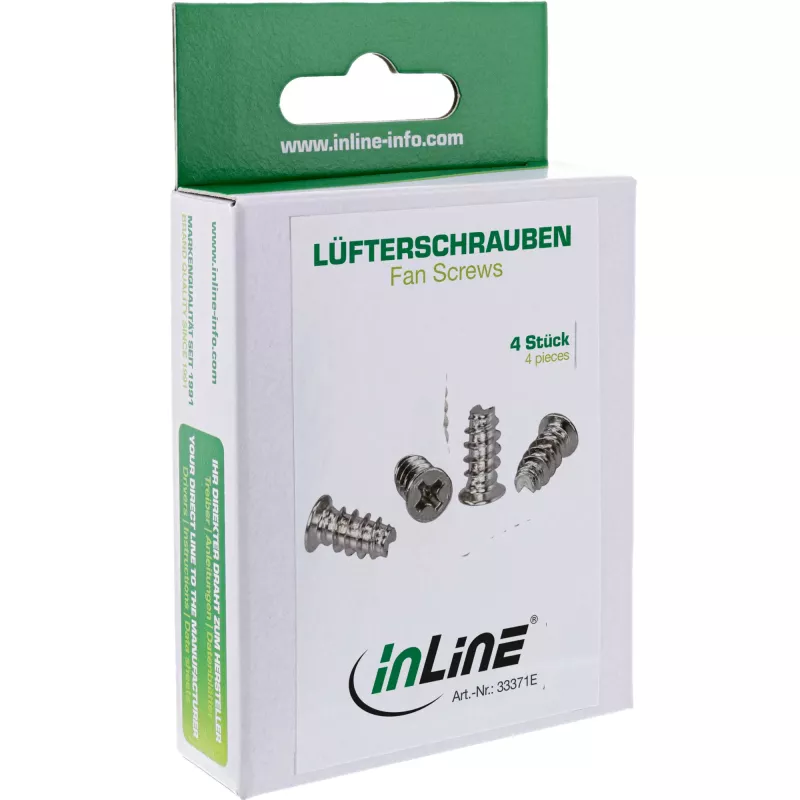Tuuletinruuvi InLine 5,0×10,0 mm nikkelöity, 4 kpl:n pakkaus