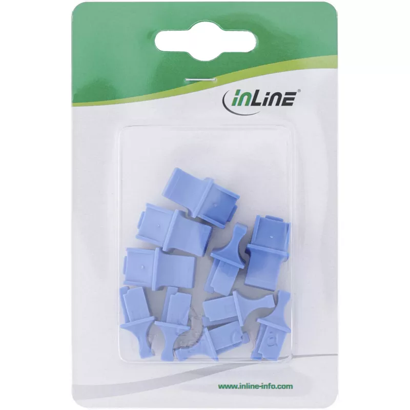 InLine pölysuojus RJ45-liittimelle, sininen, 10 kpl