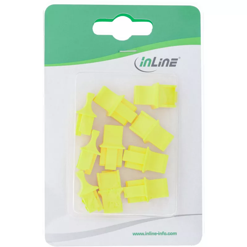 InLine pölysuojus RJ45-liittimelle, keltainen, 10 kpl