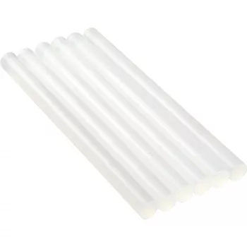 Liimapuikot 6 kpl:n pakkaus, InLine 7,5 mm × 100 mm, valkoinen, kuumaliimapistoolille