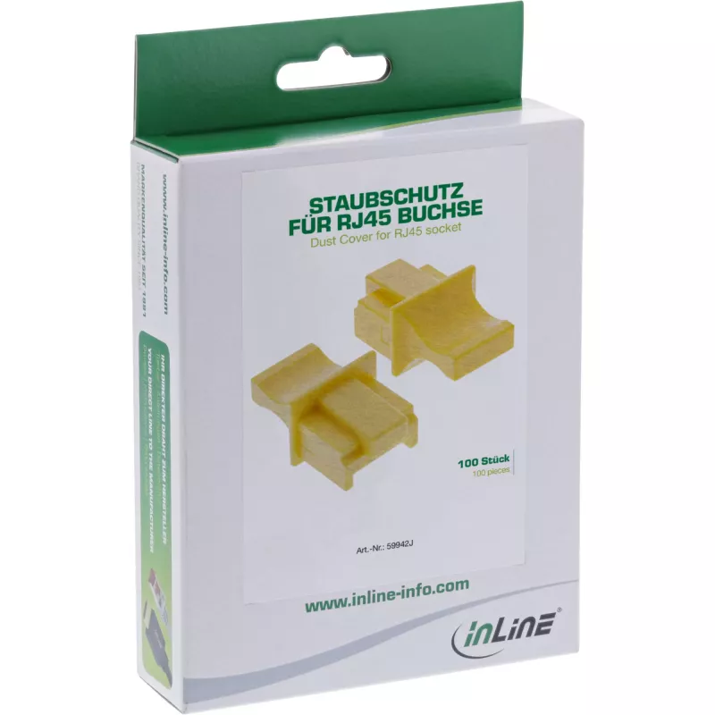 InLine pölysuojus RJ45-liittimelle, keltainen, 100 kpl
