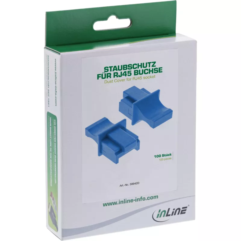 InLine pölysuojus RJ45-liittimelle, sininen, 100 kpl
