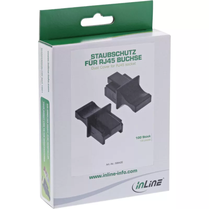 InLine pölysuojus RJ45-liittimelle musta 100 kpl 59942E