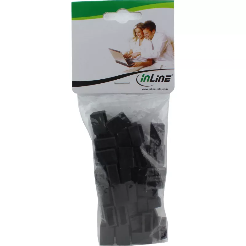 InLine pölysuojus DisplayPort-pistokkeelle, musta, 50 kpl