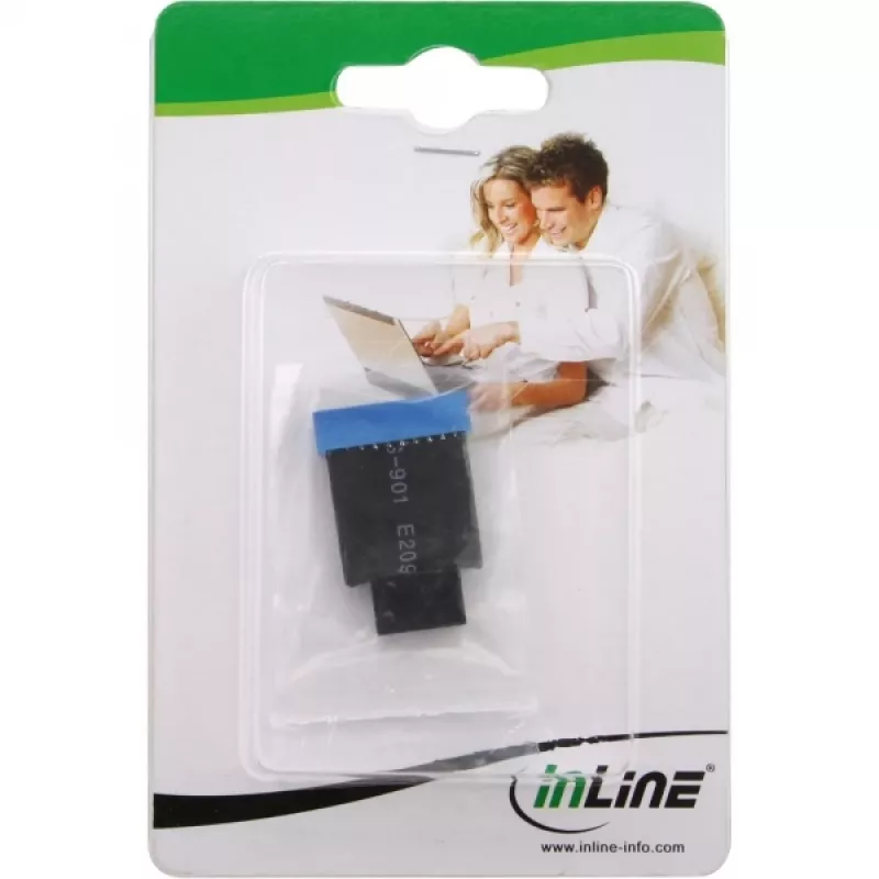 InLine USB-2.0–3.0-adapteri sisäinen USB-2.0-emolevystä USB-3.0-pin-headeriin