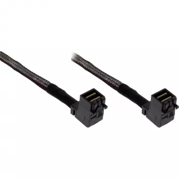 Mini-SAS-HD-kaapeli InLine SFF-8643–SFF-8643, molemmin puolin kulmikas, Sideband, 1 m