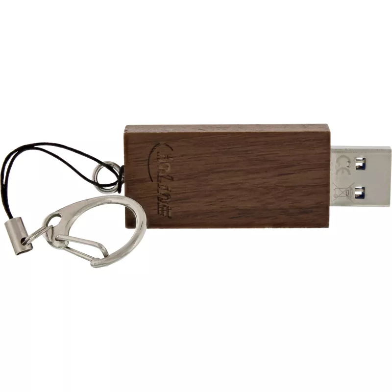 InLine USB 3.0 -muistitikku, Woodline pähkinä, avaimenperällä, 32 GB