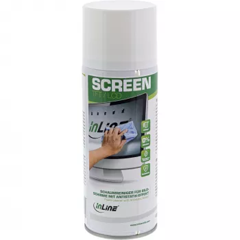 Puhdistussuihke InLine Foam Cleaner näytöille antistaattisella vaikutuksella, 400 ml — LCD/TFT/Plasma