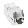 InLine RJ45 Keystone Jack Snap-In -moduuli Cat.6a, pölynsuojakannella punainen