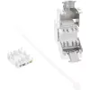 InLine RJ45 Keystone Jack Snap-In -moduuli Cat.6a, pölynsuojakannella sininen