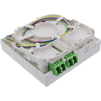 InLine FTTH-liitäntärasia valmiiksi koottu 4x LC/APC 9/125µm 50 m