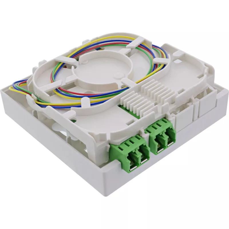 InLine FTTH-liitäntärasia valmiiksi koottu 4x LC/APC 9/125µm 50 m