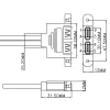 InLine 33390K sisäinen USB 3.2 Gen 1 -kaapeli, emolevystä 2x USB-A -liittimeen, 0,45 m