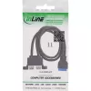 InLine 33390K sisäinen USB 3.2 Gen 1 -kaapeli, emolevystä 2x USB-A -liittimeen, 0,45 m