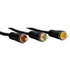 Hama 1,5 m Scart - 3 RCA SCART (21-pin) 3 x RCA musta