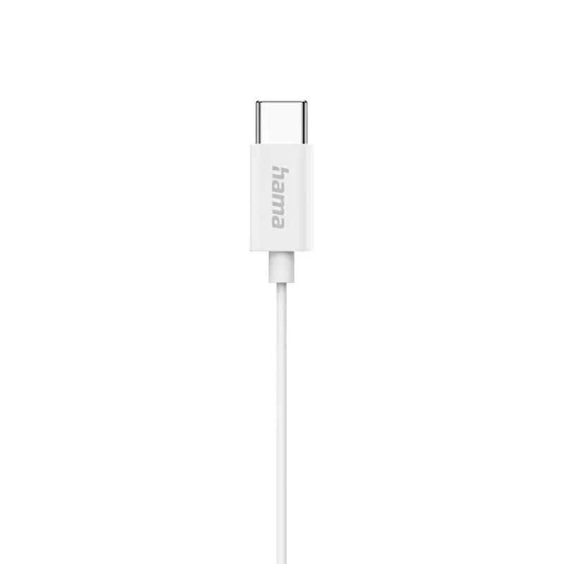 Hama Classy kuulokemikrofoni johdollinen in-ear puhelut/musiikki USB Type-C valkoinen