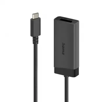 Hama 00202034 videokaapelisovitin 0,15 m USB Type-C HDMI + DisplayPort musta
