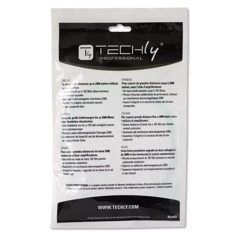Techly LC/LC monimuotokuitukaapeli 50/125 OM4 20m ILWL D5-LCLC-200/OM4