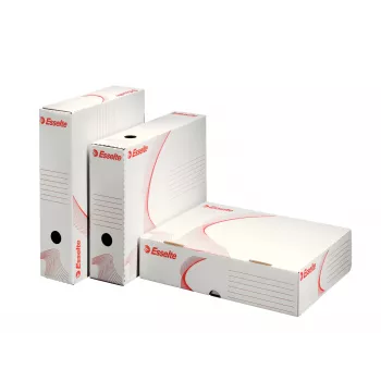 Esselte arkistolaatikko FSC® vaakasuora 80 mm, 10 kpl:n pakkaus, valkoinen, A4, 330 mm, 80 mm, 260 mm, 170 g