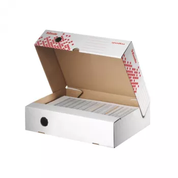 Esselte arkistolaatikko Speedbox FSC® vaakasuora 80 mm, punainen, valkoinen, A4, 180 g, 80 x 350 x 250 mm