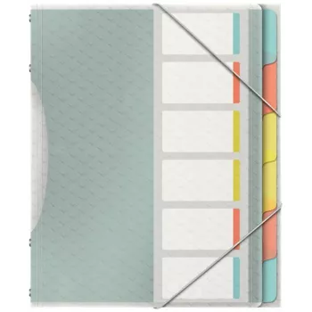 Esselte Colour'Breeze välilehti 6 välilehteä, monivärinen, polypropeeni (PP), 266 mm, 20 mm, 240 g, 1 kpl