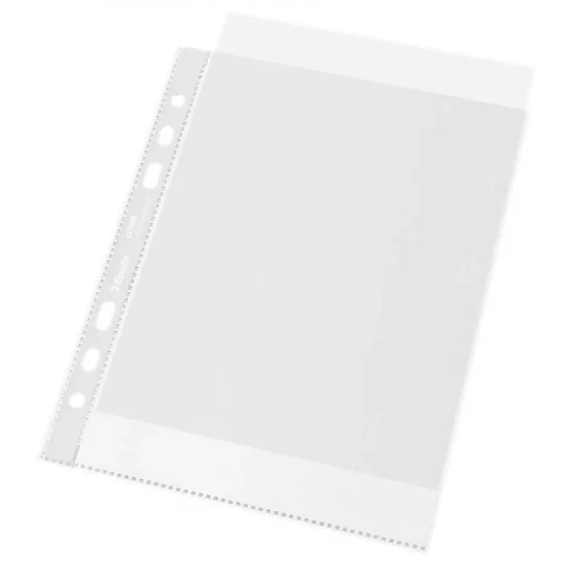 Esselte Recycle Pocket A5, 150 x 210 mm (A5), läpinäkyvä, polypropeeni (PP), vaaka-/pystyasento, yläpuoli, 0,07 mm