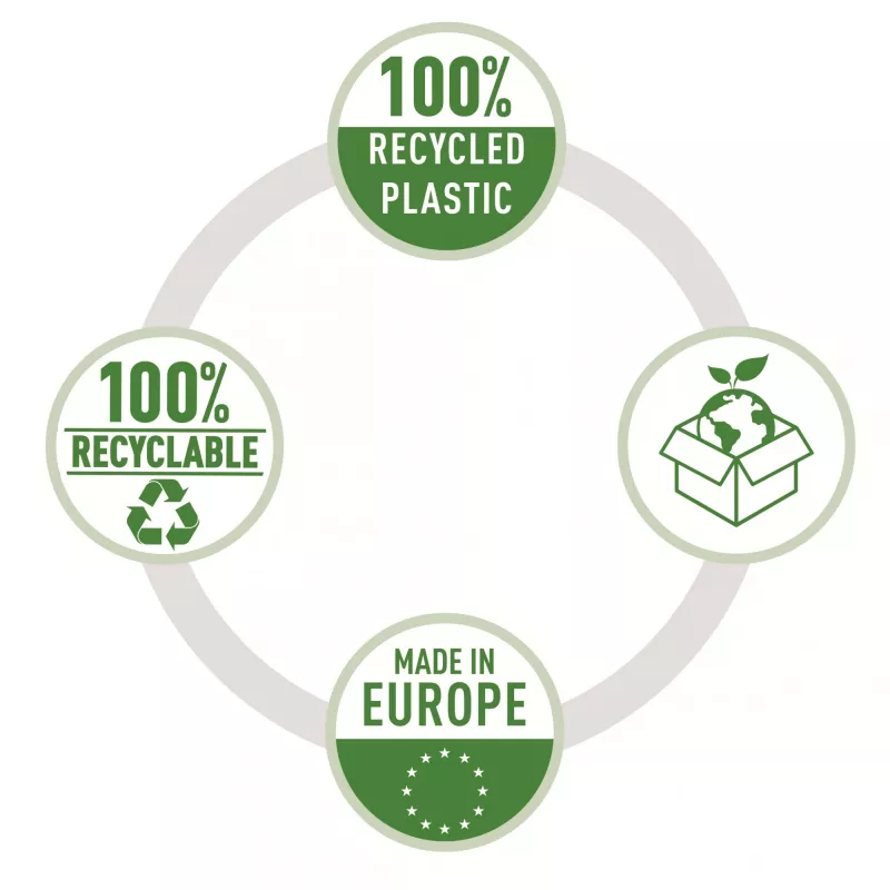 Esselte Recycle Folder A4, projektikansio, A4, polypropeeni (PP), läpinäkyvä, pystyasento, 220 mm