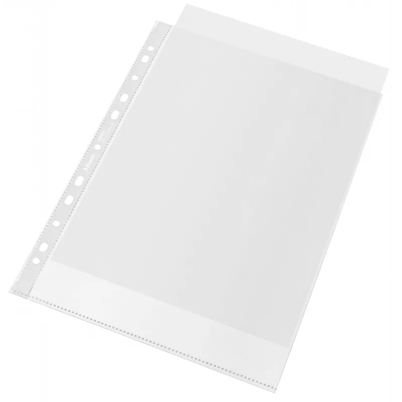 Esselte Recycle Pocket A4, 210 x 297 mm (A4), läpinäkyvä, polypropeeni (PP), pystyasento, yläpuoli, 0,07 mm