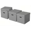 Esselte Home Storage Box Cube, 3 kpl:n pakkaus, kartonki, harmaa, 320 mm, 315 mm, 365 mm, 850 g