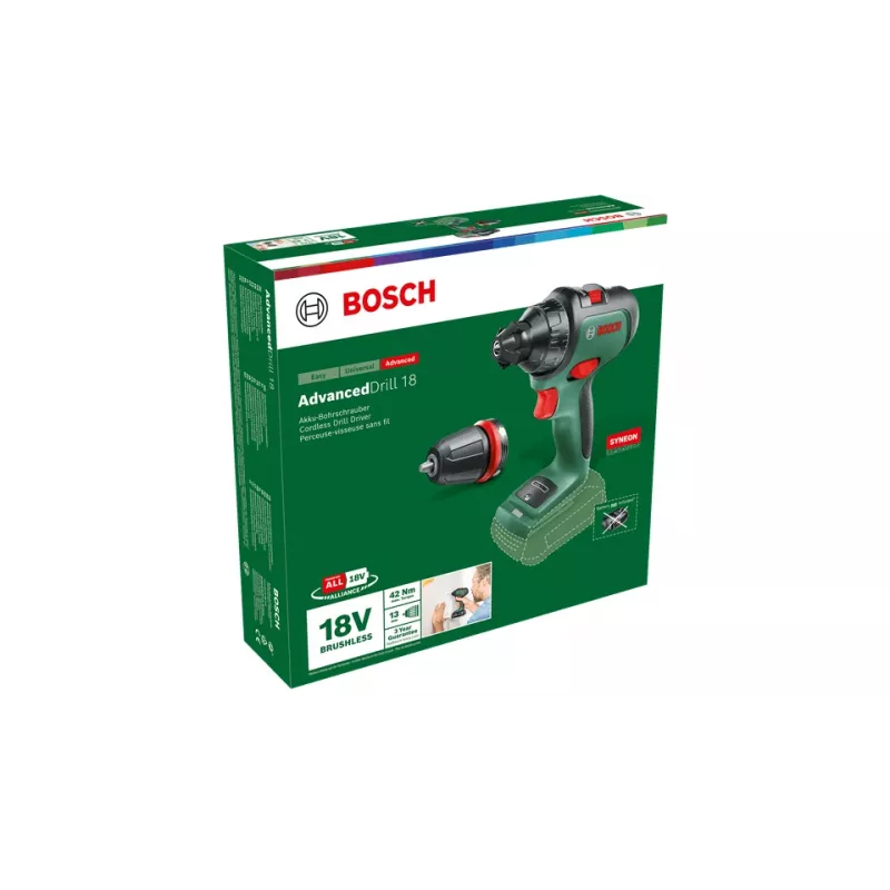 Bosch AdvancedDrill 18 1350 kierr./min pikaistukka 1 kg vihreä
