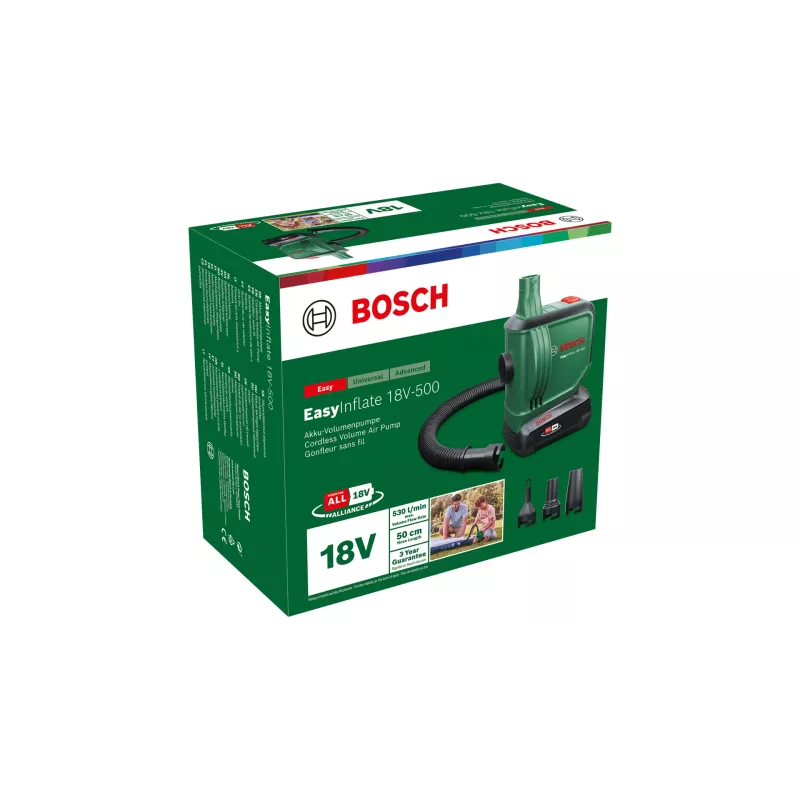 Bosch EasyInflate 18V-500 sähköinen ilmapumppu 0,03 bar 530 l/min