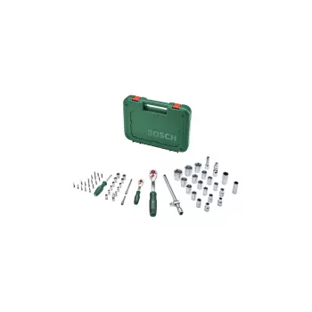 Bosch 1600A02Z9G 1/2 + 1/4 räikkä- ja hylsysarja, 56 kpl, vihreä