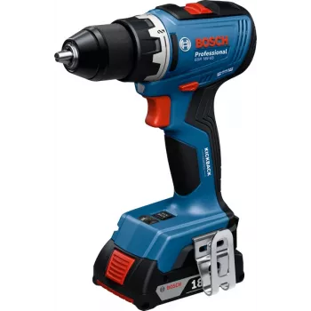 Bosch GSB 18V-65 Professional akkukäyttöinen iskuporakone-ruuvinväännin, 18 V, 2x 5.0 Ah, L-BOXX (06019N3303)