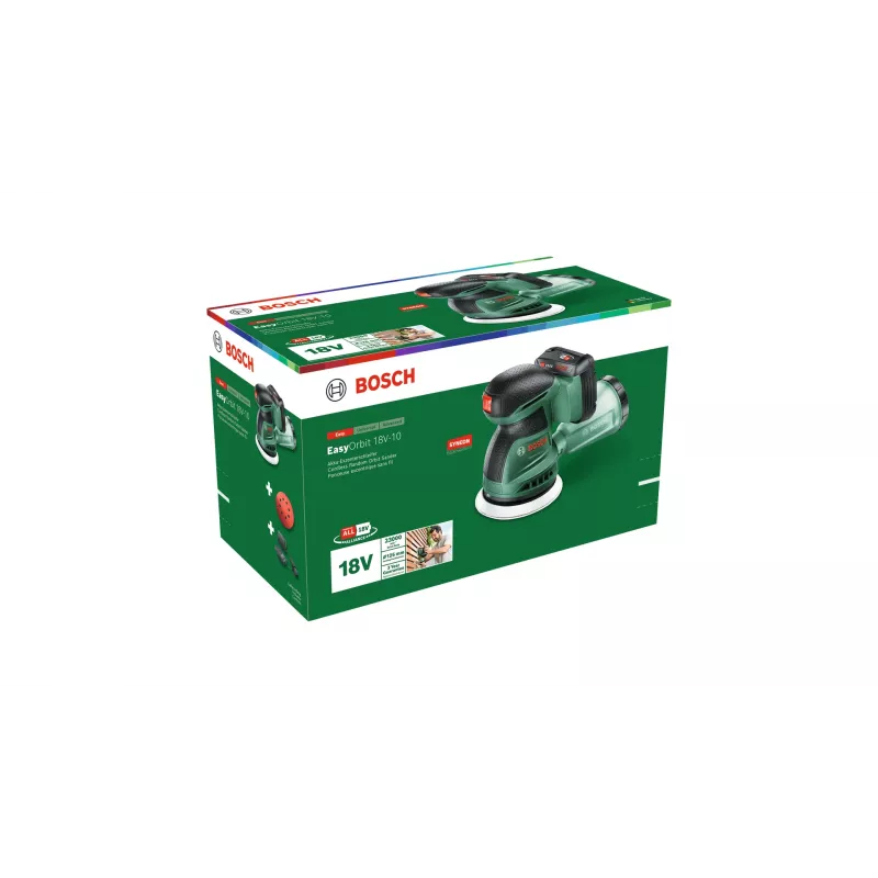 Bosch EasyOrbit 18V-10 epäkeskohiomakone 23000 OPM musta, vihreä