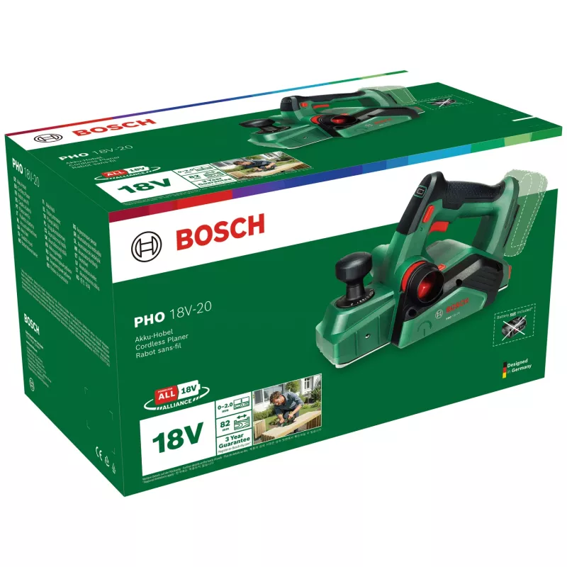 Bosch PHO 18V-20 (runko, pahvipakkaus), vihreä, 2 mm, akku, 18 V, 171 mm, 291 mm
