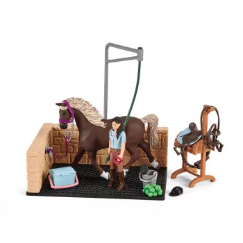 schleich HORSE CLUB pesupaikka Emily & Luna, eläin, hevostalli, hevoset, 5 vuotta, monivärinen, muovi