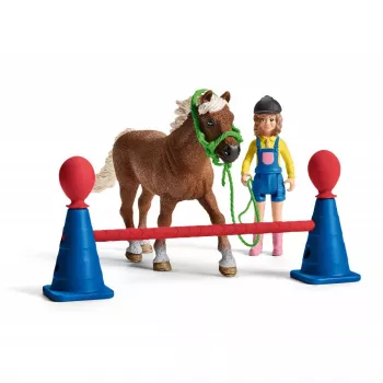 schleich poniagility-harjoitus, agility, maatilan eläimet/maatilalelut, 3 vuotta, monivärinen, muovi
