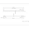 Multibrackets M jatkoputki kattokiinnike musta 3000mm