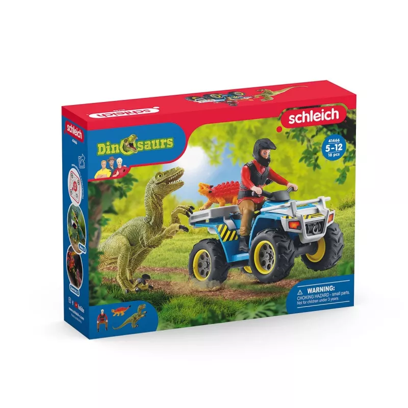 pelisetti Schleich Dinosaurs quad-pako velociraptoria
