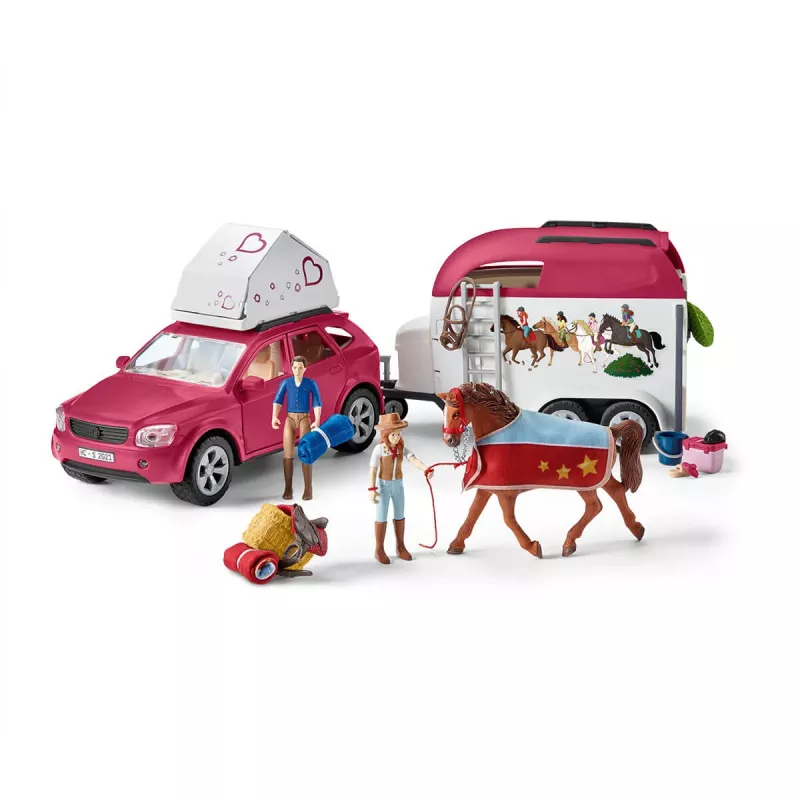 toiminta/seikkailu Schleich HORSE CLUB hevosseikkailu autolla ja perävaunulla