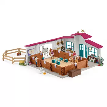 schleich ratsastushalli Peppertree, toiminta/seikkailu, ratsastusturnaus, hevoset, 5 vuosi/vuotta, monivärinen, muovi