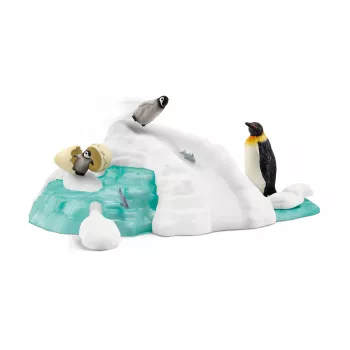 Schleich pingviiniperheen hauskanpito leikkifiguuri monivärinen 42661