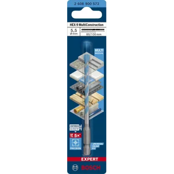 MultiConstruction-pora Bosch EXPERT HEX‑92608900572 5,5 mm halkaisija, 60 mm pituus