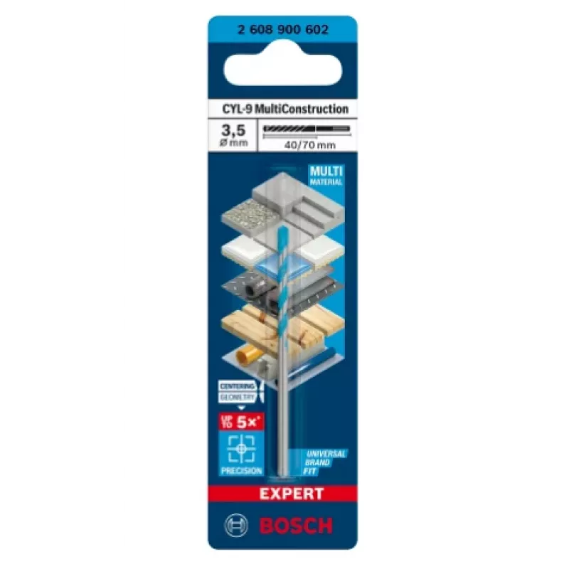 MultiConstruction-pora Bosch EXPERT CYL-92608900602, 3,5 mm halkaisija, 40 mm pituus