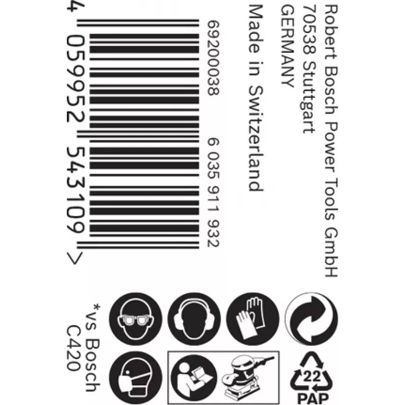 Bosch 2 608 900 907 käsihiomatarvike hiomarulla 1 kpl