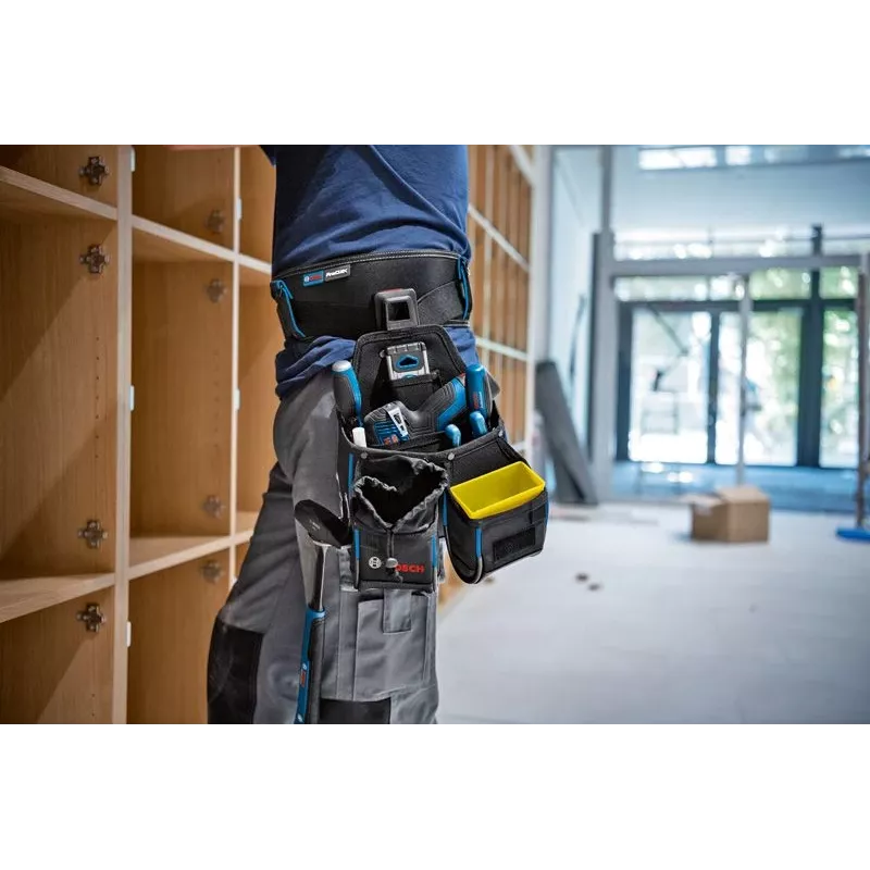 Bosch 1.600.A02.65R, vyötärölle kiinnitettävä työkalupakki, musta, solki, 5 kpl