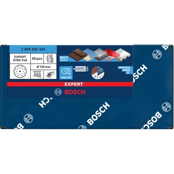 Hiomalaikkojen setti Bosch EXP O780 150 mm, 55 kpl