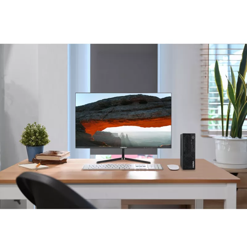 MEDION PICOWORX T80III MD340012 Intel Core Ultra 5 228V 32 GB DDR5-SDRAM 1 TB SSD Windows 11 Home Mini-PC musta