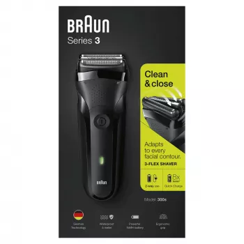 Braun Series 3 300s kalvosarjan partakone trimmeri musta