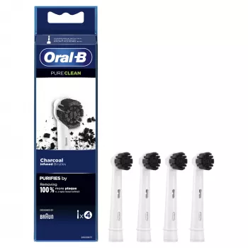 Oral-B Pure Clean vaihtoharjaspäät, 4 kpl, valkoinen (350053)